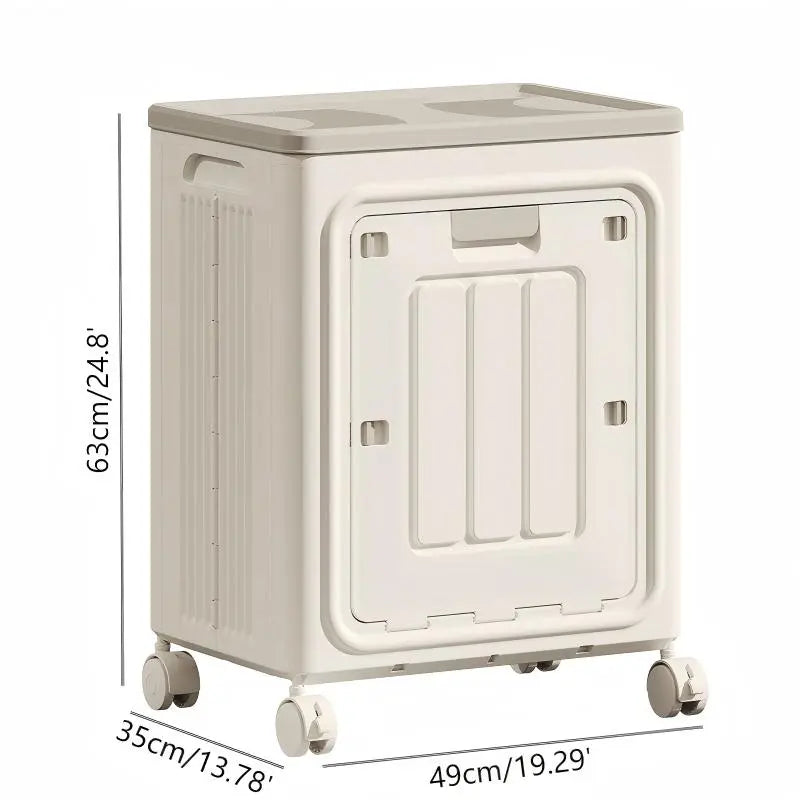 🔥Hot Sale 50% OFFLaundry Basket with Wheels, Ventilated& Odor-Resistant, Portable Rolling Storage with Lid, SizeDetails in SKU Images, Assembly Guide in Main Image &Description