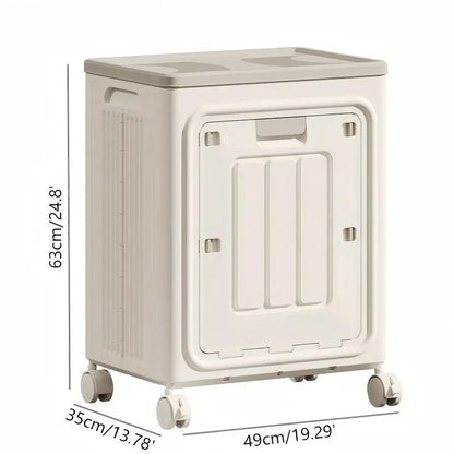 🔥Hot Sale 50% OFFLaundry Basket with Wheels, Ventilated& Odor-Resistant, Portable Rolling Storage with Lid, SizeDetails in SKU Images, Assembly Guide in Main Image &Description