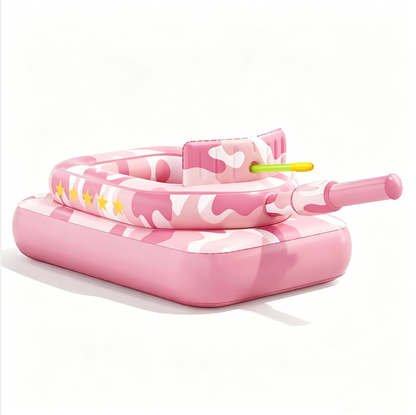 🔥Hot Sale 50% Inflatable Tank Pool Float for Adults & Kids 6+ Years Old, Ride-On Camouflage Floaty with Water Cannon, Swim Raft Toy for Boys Girls Ages 6+, Lake Backyard Pool Party Waterpark Floaties