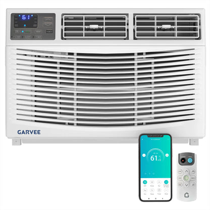 Window Air Conditioner, 8000 BTU Compact AC Unit, Energy Saving Window AC, Smart AC with 3 Modes Cool Dry Fan Speed Control,Cools Up to 350 Sq.Ft,115v Mini Air Conditioner for Bedroom,Office,Home