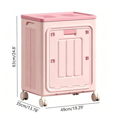 🔥Hot Sale 50% OFFLaundry Basket with Wheels, Ventilated& Odor-Resistant, Portable Rolling Storage with Lid, SizeDetails in SKU Images, Assembly Guide in Main Image &Description