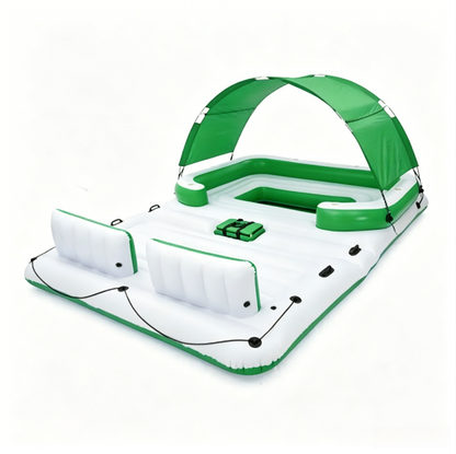 Bestway Hydro-Force Tropical Breeze 6 Person Inflatable Party Island Water Float