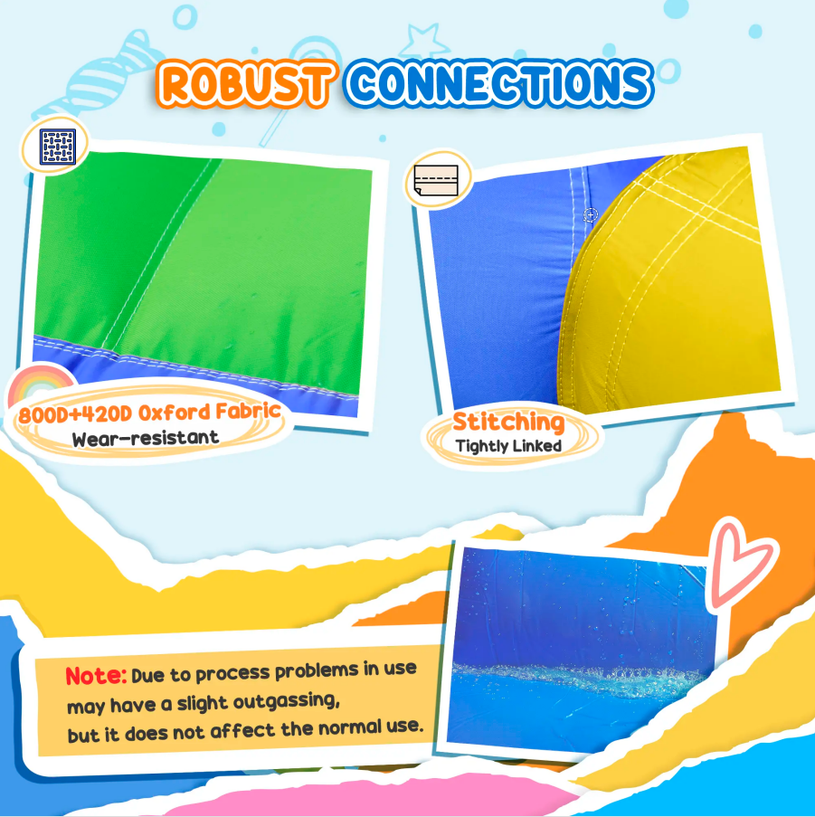 #Summervibes Outsunny 5/6/8-in-1 Summervibes Inflatable Water Slide Kids Bounce House with Splash Pool Climbing Wall Air Pump Water Cannon Slide Trampoline Multifunction Durable Outdoor Backyard Fun