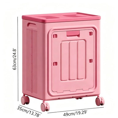 🔥Hot Sale 50% OFFLaundry Basket with Wheels, Ventilated& Odor-Resistant, Portable Rolling Storage with Lid, SizeDetails in SKU Images, Assembly Guide in Main Image &Description