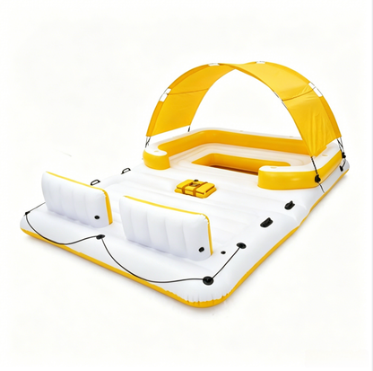 Bestway Hydro-Force Tropical Breeze 6 Person Inflatable Party Island Water Float