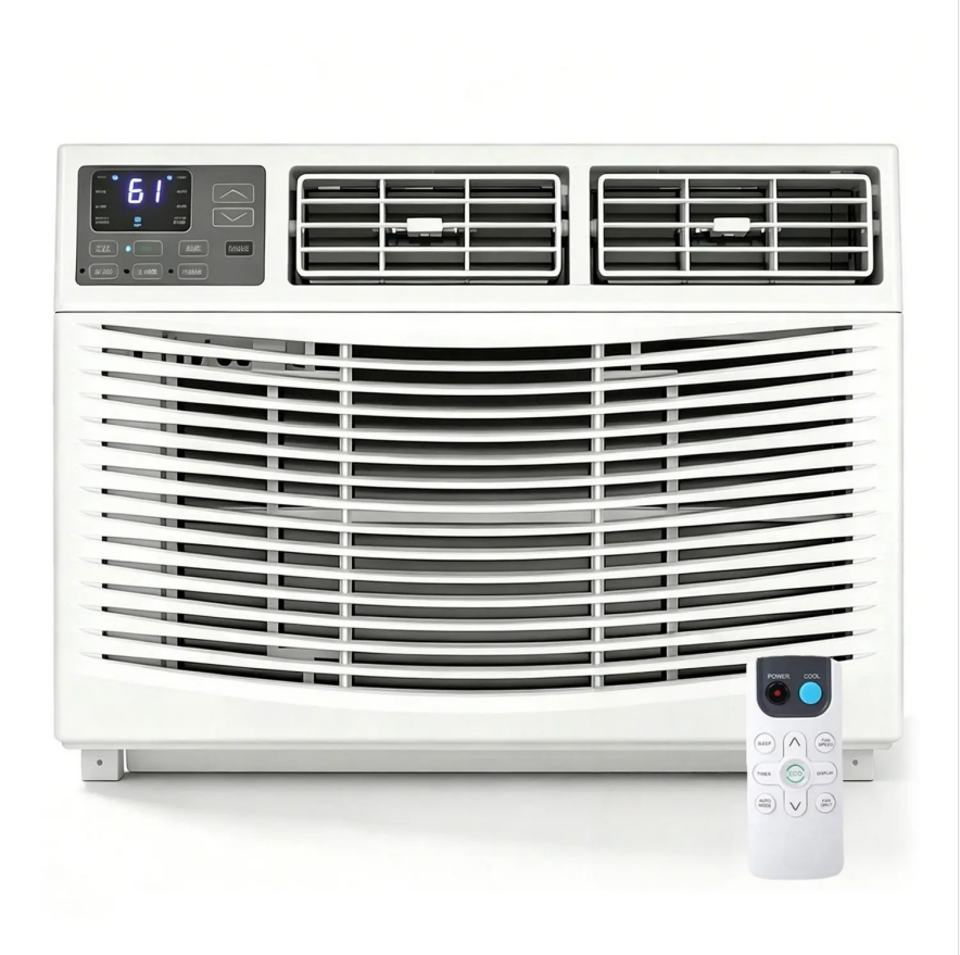Window Air Conditioner, 8000 BTU Compact AC Unit, Energy Saving Window AC, Smart AC with 3 Modes Cool Dry Fan Speed Control,Cools Up to 350 Sq.Ft,115v Mini Air Conditioner for Bedroom,Office,Home