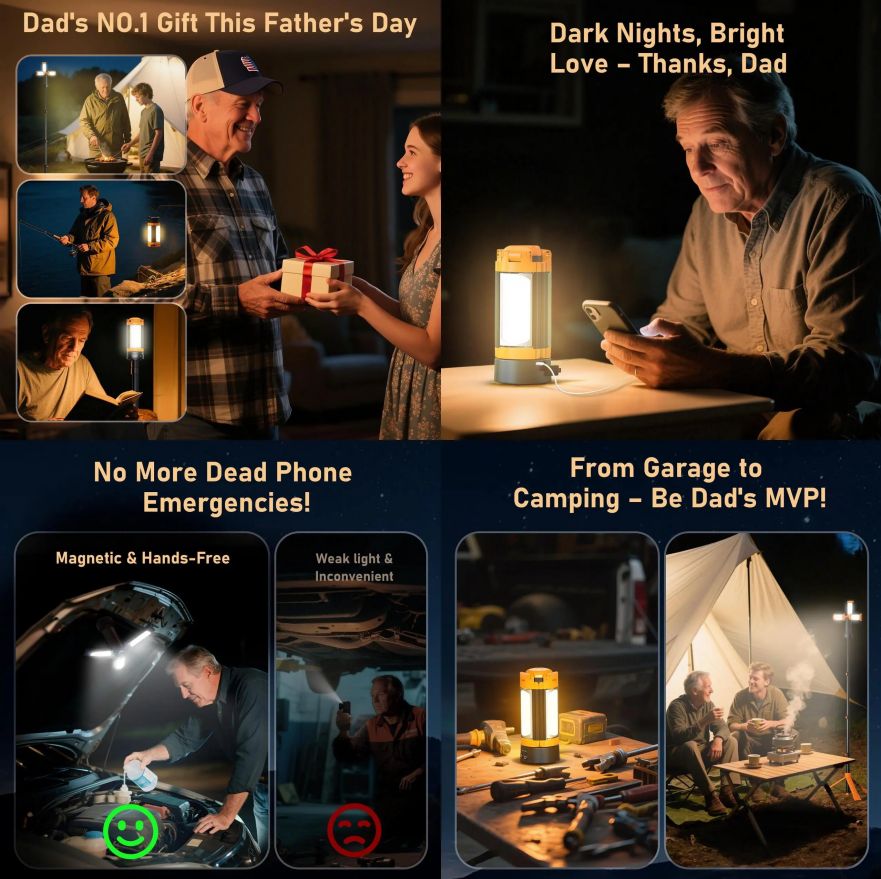 OGERY 10000/18000mAh Camping Light with Remote Control & Power Bank - Rechargeable 2200 Lumens Dimmable Work Light, Emergency Light & Detachable Tripod (1.75-6.5 Ft) for Outdoor, Hiking, Home & Emergency summerwins