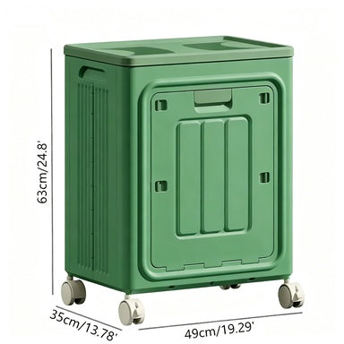 🔥Hot Sale 50% OFFLaundry Basket with Wheels, Ventilated& Odor-Resistant, Portable Rolling Storage with Lid, SizeDetails in SKU Images, Assembly Guide in Main Image &Description