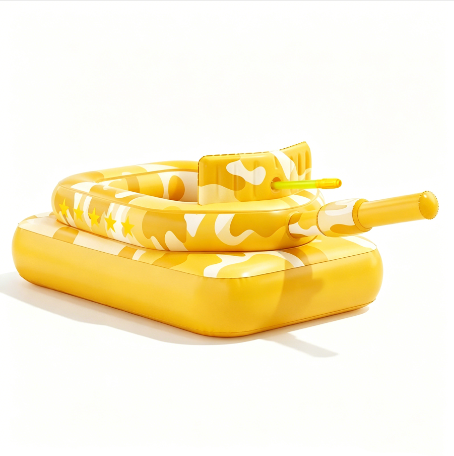 🔥Hot Sale 50% Inflatable Tank Pool Float for Adults & Kids 6+ Years Old, Ride-On Camouflage Floaty with Water Cannon, Swim Raft Toy for Boys Girls Ages 6+, Lake Backyard Pool Party Waterpark Floaties