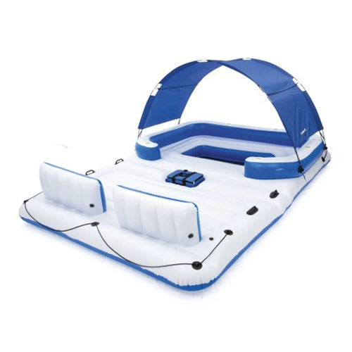 Bestway Hydro-Force Tropical Breeze 6 Person Inflatable Party Island Water Float