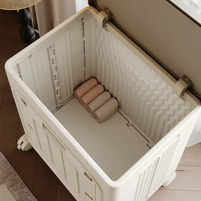 🔥Hot Sale 50% OFFLaundry Basket with Wheels, Ventilated& Odor-Resistant, Portable Rolling Storage with Lid, SizeDetails in SKU Images, Assembly Guide in Main Image &Description