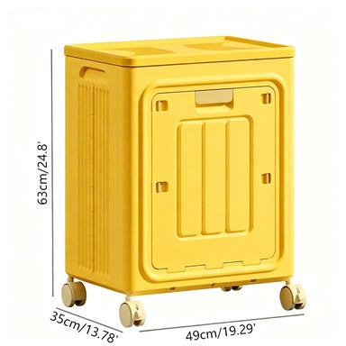 🔥Hot Sale 50% OFFLaundry Basket with Wheels, Ventilated& Odor-Resistant, Portable Rolling Storage with Lid, SizeDetails in SKU Images, Assembly Guide in Main Image &Description
